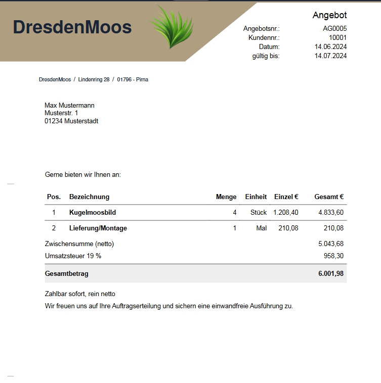 Musterangebot DresdenMoos